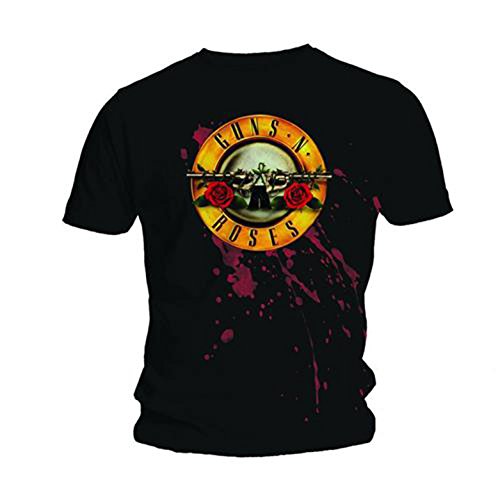 Mens Guns n Roses Bullet Logo Slash Axl Rose offiziell Männer T-Shirt Herren (Medium) von Tee Shack