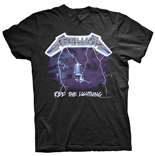 Metallica Ride the Lightning Rock Heavy Metal offiziell Männer T-Shirt Herren (Large) von Tee Shack