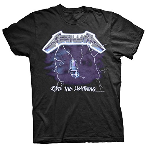 Metallica Ride the Lightning Rock Heavy Metal offiziell Männer T-Shirt Herren (Medium) von Tee Shack