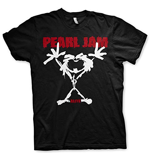 Pearl Jam Ten Logo Eddie Vedder Rock offiziell Männer T-Shirt Herren (X-Large) von Tee Shack