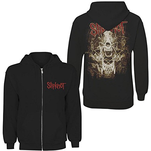 Slipknot Skull Teeth offiziell Männer Kapuzenpullover (Medium) von Tee Shack