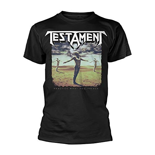 Testament Practice What You Preach offiziell Männer T-Shirt Herren (Large) von Tee Shack