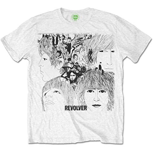 The Beatles Revolver John Lennon Paul McCartney offiziell Männer T-Shirt Herren (Small) von Tee Shack