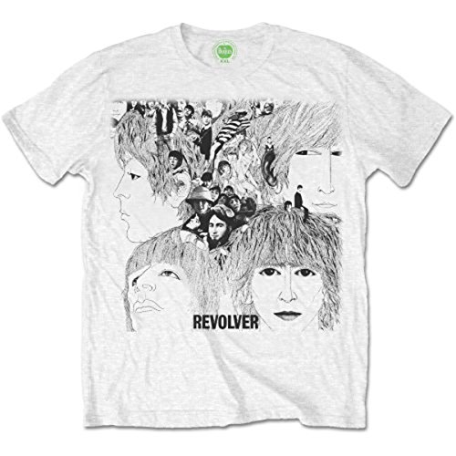 The Beatles Revolver John Lennon Paul McCartney offiziell Männer T-Shirt Herren (X-Large) von Tee Shack