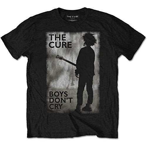 The Cure Boys Don't Cry BW Robert Smith Rock offiziell Männer T-Shirt Herren (Medium) von Tee Shack