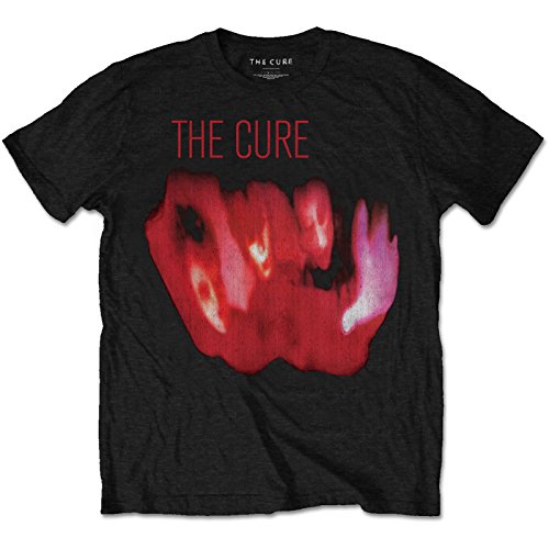 The Cure Pornography Robert Smith Goth Rock offiziell Männer T-Shirt Herren (Small) von Tee Shack