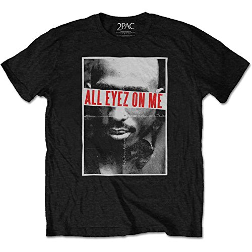 Tupac Shakur 2Pac All Eyez On Me Rap Death Row offiziell Männer T-Shirt Herren (Medium) von Tee Shack