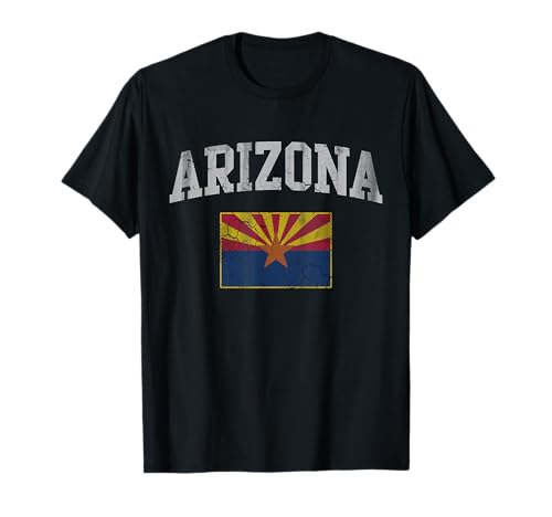 Arizona-Flagge, Retro, Herren, Damen, Kinder, Mutter, Vater, Familie, Jugend T-Shirt von Arizona Home Gift Shop