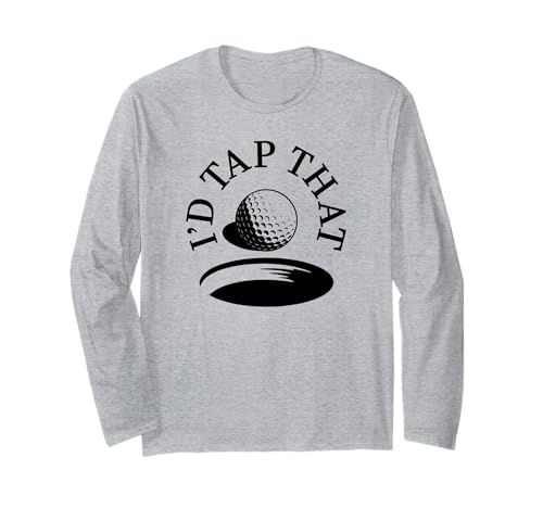 Ich würde diesen Herren -Humor lustigen Golfer tippen Langarmshirt von Tee Tees Funny Golf Shirts