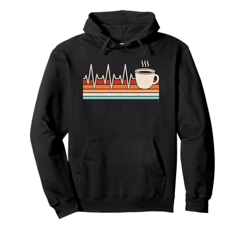 Kaffee Herzschlag Kaffeeliebhaber Kaffeetasse Damen Herren Pullover Hoodie von BALARI