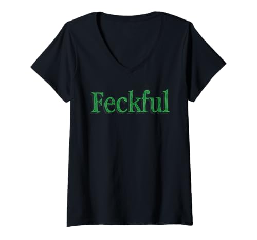 Damen Feckful 4 - Gegenteil von feckless T-Shirt mit V-Ausschnitt Damen Feckful 4 - Gegenteil von feckless T-Shirt mit V-Ausschnitt von Tee Wrecks