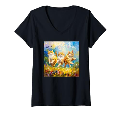 Damen Impressionismus Art Inspired - Pretty Cute T-Shirt mit V-Ausschnitt Damen Impressionismus Art Inspired - Pretty Cute T-Shirt mit V-Ausschnitt von Tee4Tu / Cookie Money Design