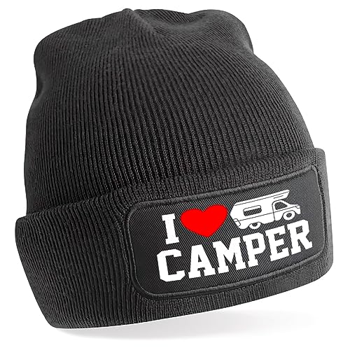 TeeDesign Camper-Mütze für Damen und Herren Gadget Geschenk Camper – I Love Camper, Wohnmobile, One size von TeeDesign