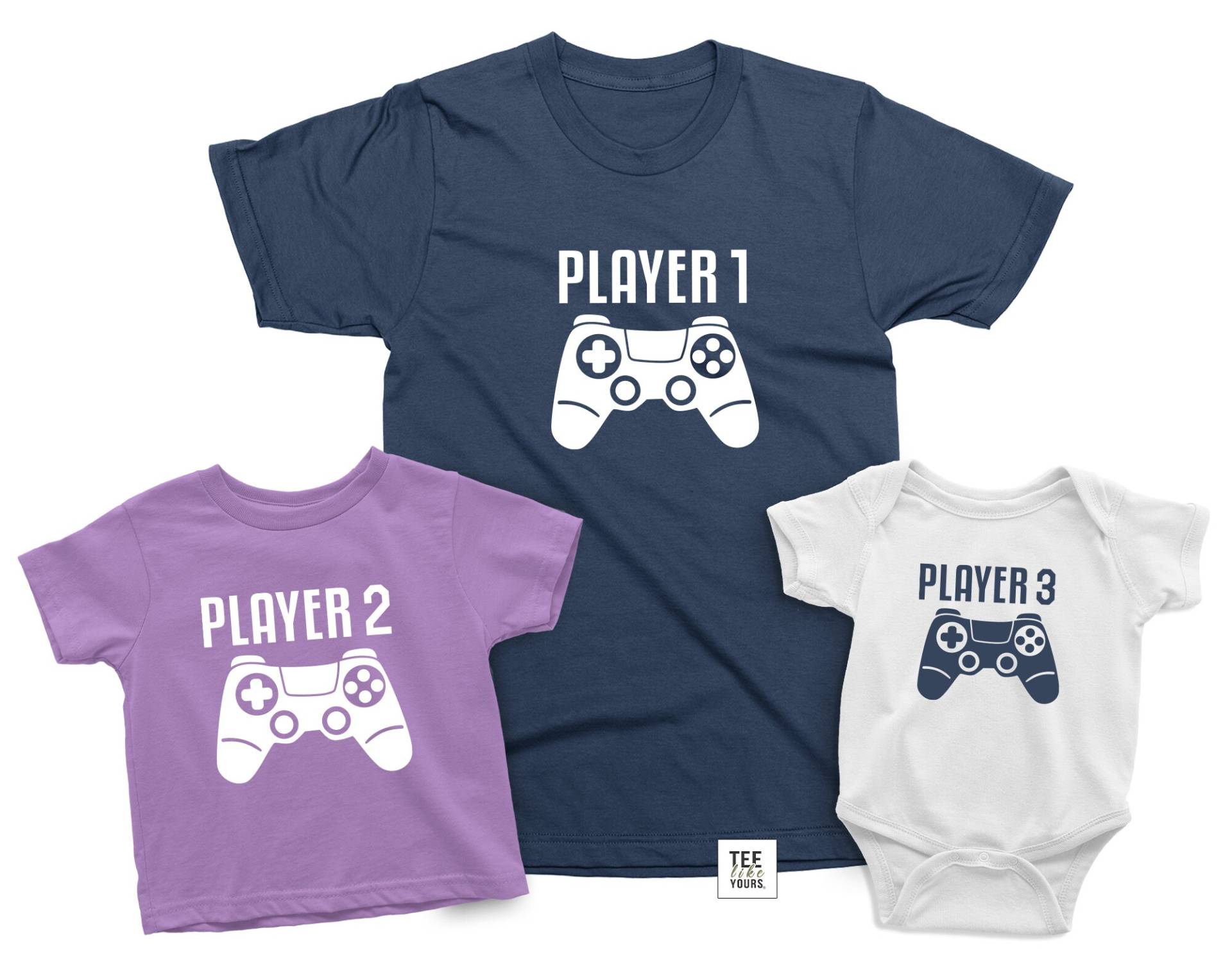 Spieler 1, 2, 3 | Daddy & Me Passendes Shirt Set Für Vater, Sohn, Tochter, Baby Vatertagsgeschenk Papas Geburtstagsgeschenk Vater Sohn Geschenk von TeeLikeYours