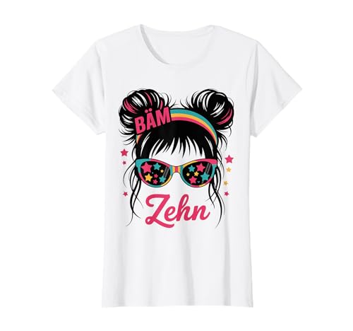 Geburtstagsshirt 10 Jahre Messy Bun Bäm Geschenk für Mädchen T-Shirt Geburtstagsshirt 10 Jahre Messy Bun Bäm Geschenk für Mädchen T-Shirt von TeeNova Creations