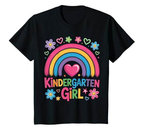 Kindergartenkind 2025 Regenbogen Girl Geschenk für Mädchen T-Shirt von TeeNova Creations