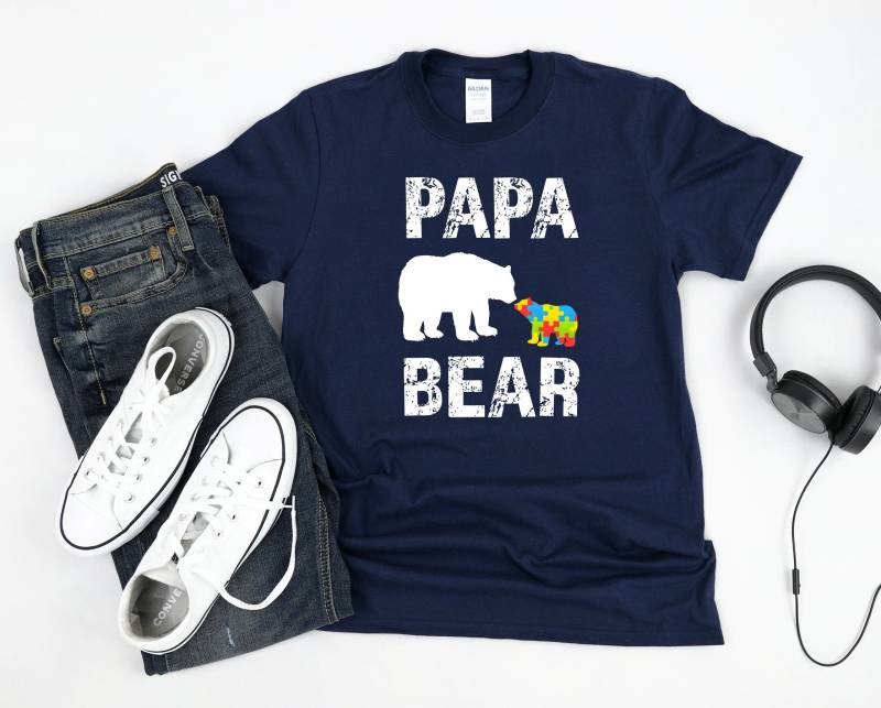 Autismus Papa, Hoodie, Autismus-Bewusstsein, Papa Bär Mens Opa Shirt Kurzarm Unisex T-Shirt Autismus Papa, Hoodie, Autismus-Bewusstsein, Papa Bär Mens Opa Shirt Kurzarm Unisex T-Shirt von TeeShirtSeason