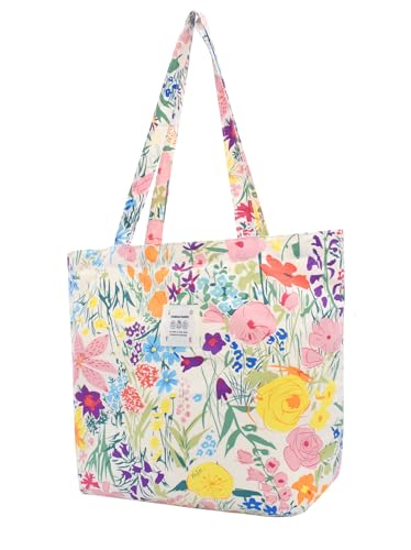 Damen Stofftaschen Blume Tote Tasche Umhängetasche Leicht Große Kapazität Student Shopping Beach Bag Colored von TeeYee