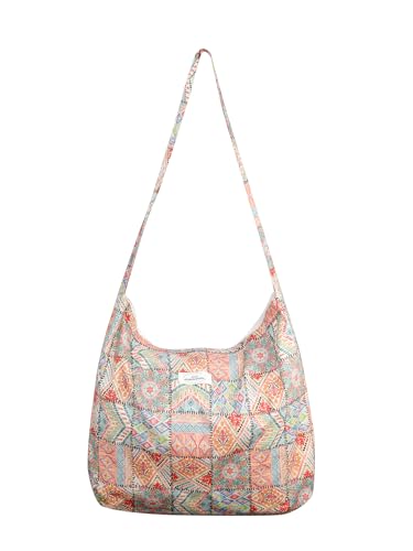 Damen Stofftaschen Blume Tote Tasche Umhängetasche Leicht Große Kapazität Student Shopping Beach Bag eine Schultergurt 008 von TeeYee
