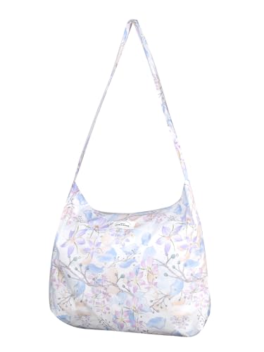 Damen Stofftaschen Blume Tote Tasche Umhängetasche Leicht Große Kapazität Student Shopping Beach Bag eine Schultergurt 009 von TeeYee