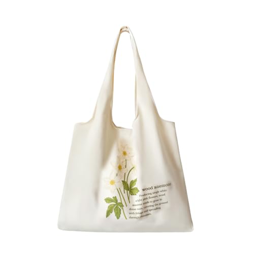 Damen Tote Shopper Canvas Umhängetasche Damen Tascher Mode Gedruckt Handtasche Große Kapazität Multifunktion für Shopping Geschenk Arbeit Büro Reisen Lotus von TeeYee