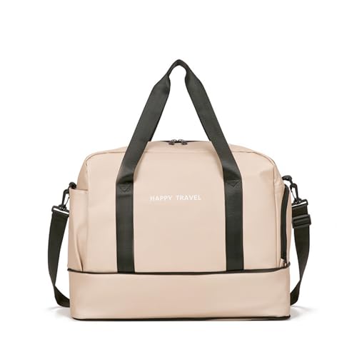 Reisetasche Damen Weekender Bag Handgepäck Tasche wasserdichte Tragetasche mit Schuhfach Handschlaufe für Flugzeug Reisen Roségold von TeeYee