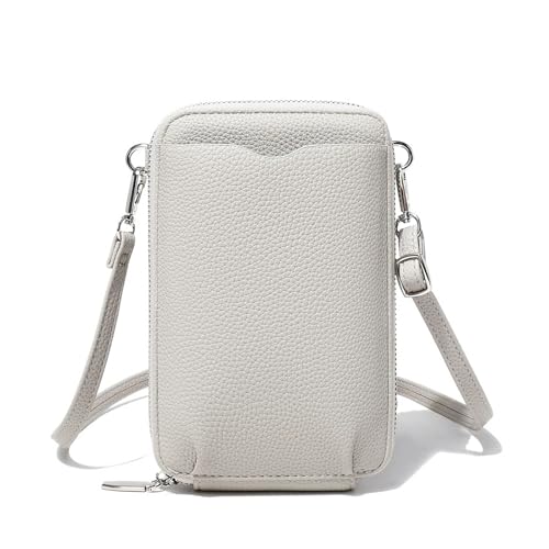 TeeYee Damen PU Leder Kleine Geldbeutel Brieftasche Geldbörse Multifunktion Handytasche Grau von TeeYee