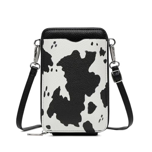 TeeYee Damen PU Leder Kleine Geldbeutel Brieftasche Geldbörse Multifunktion Handytasche Kuh von TeeYee