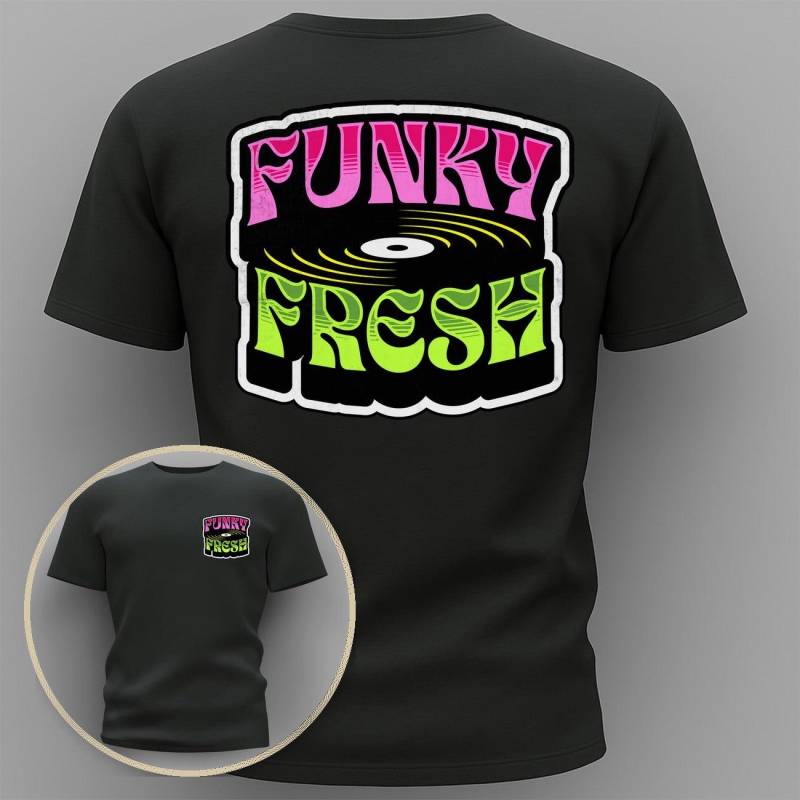 Funky Fresh Music Logo Design | Statement Graphic T-Shirt Von Teeandcap von TeeandcapShop