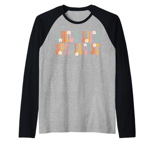 Child Life Specialist Week Groovy Appreciation Day für Frauen Raglan von TeeaxArt Retro Groovy Gifts & Apparel