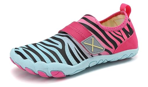 Teechodina Kinder Barfußschuhe Barfussschuhe Kleinkind Wasserschuhe Strandschuhe Schnell Trocknend Badeschuhe Unisex Aquaschuhe für Jungen Mädchen, E Hellblau, 31 von Teechodina