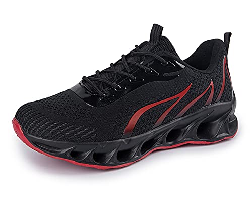 Teechodina Sportschuhe Herren Flammenmuster Laufschuhe Sneaker Turnschuhe Walkingschuhe Freizeitschuhe, Schwarz, 42 von Teechodina