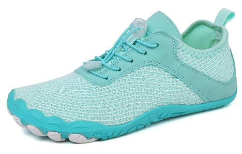 Teechodina Unisex Zehenschuhe Wasserschuhe Strandschuhe Barfußschuhe Barfussschuhe Herren Damen Traillaufschuhe Aquaschuhe Schwimmschuhe Surfschuhe, AA-Blau, 45 von Teechodina