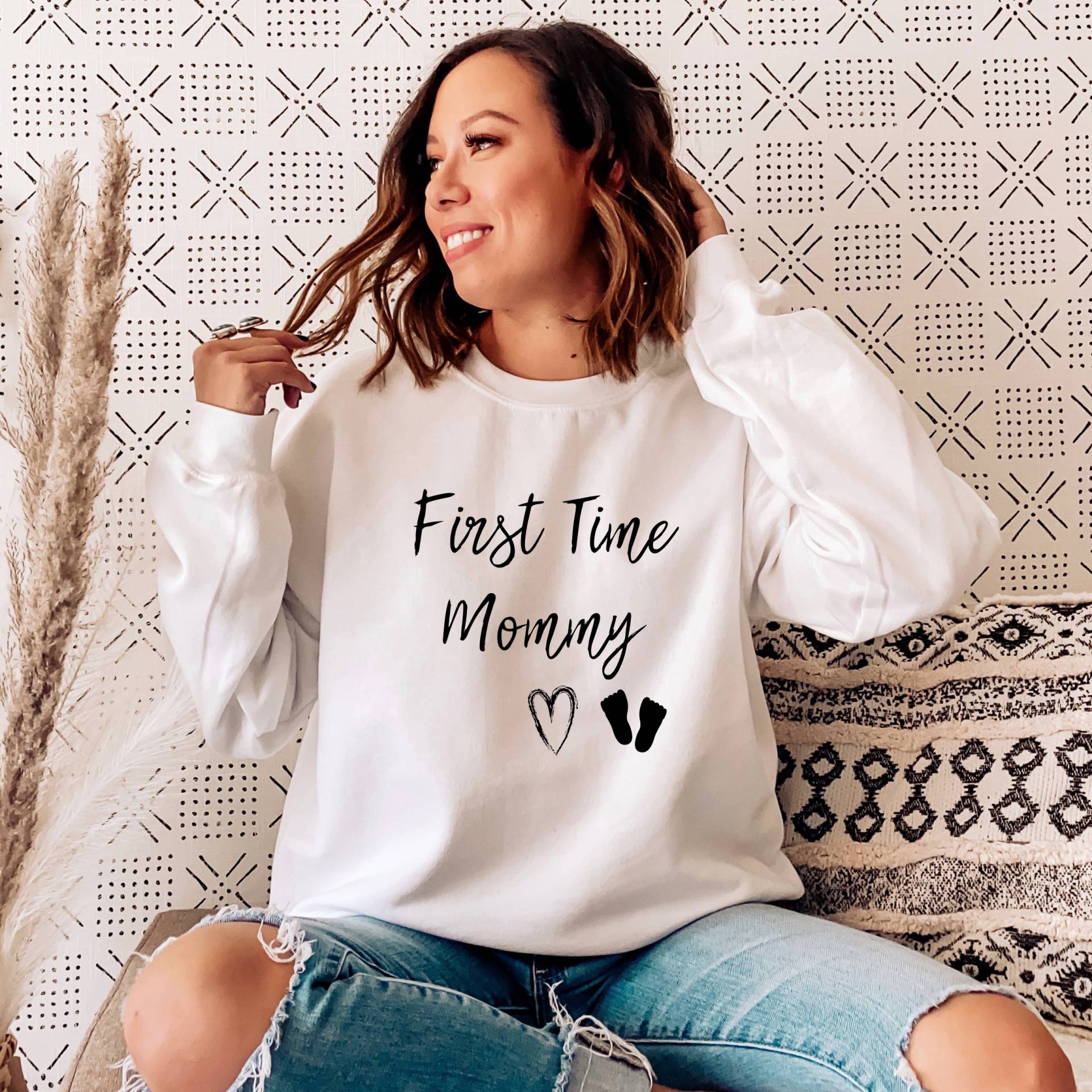 Erste Mal Mama Zukünftige Sweatshirt | Umstands-Sweatshirt Umstandsmode Baby-Bauch-Sweatshirt Geschenk Für Sie, Zukünftige von Teegarb