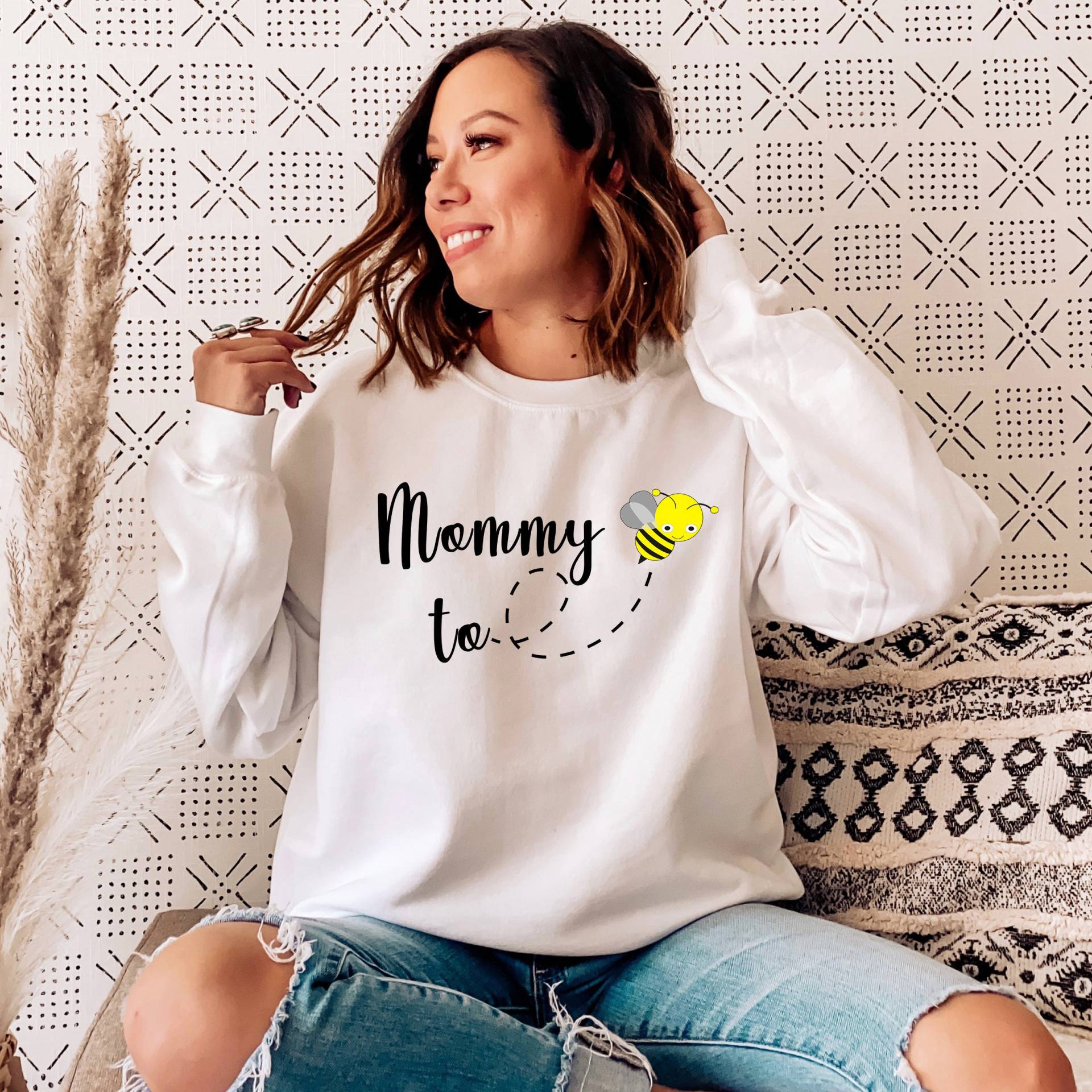 Mama Zu Bee Sweatshirt, Mutterschaft Zukünftige Mutter Baby Bump Wifey Pullover, Geschenk von Teegarb