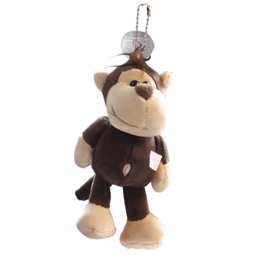 Teegxddy 1 Stück 15cm Plüsch - Affe Schlüsselanhänger, Süßer Anhänger, Geschenkidee Plüsch für Kinder Jugendliche oder Erwachsene von Teegxddy