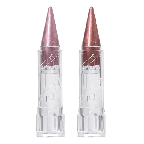 Teegxddy 2 Stück Lippenstift Glitzer Lipstick, Lippenstift 8 Stunden Halt Leichter Lippenstain Hochpigmentiert Wischfest Wasserfester Vegan Damen Mädchen Make-up von Teegxddy