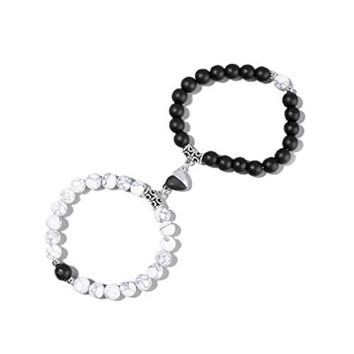 Teegxddy 2PCS Paar Armband Magnetische gegenseitige Anziehungskraft Magnet Freundschaftsarmband Damen Herren Geschenke von Teegxddy