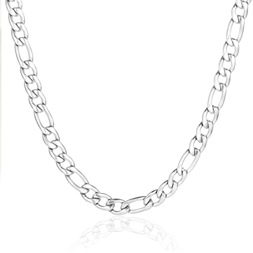 Teegxddy Cuban-Ketten-Halskette Mann Frau 1.6-6mm - Edelstahlschmuck Trend Stahl/Gold plattiert - [Länge: 50-80 cm] von Teegxddy