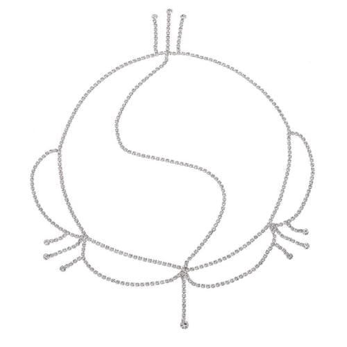 Teegxddy kopfkette Quasten - Geschichtete Kristall-Hochzeits-Kopfkette - Braut-Kopfschmuck - Hairwear Funkelnde Strass-Kopfbedeckungen - Festival-Haarschmuck für Damen und Mädchen Teegxddy kopfkette Quasten - Geschichtete Kristall-Hochzeits-Kopfkette - Braut-Kopfschmuck - Hairwear Funkelnde Strass-Kopfbedeckungen - Festival-Haarschmuck für Damen und Mädchen von Teegxddy