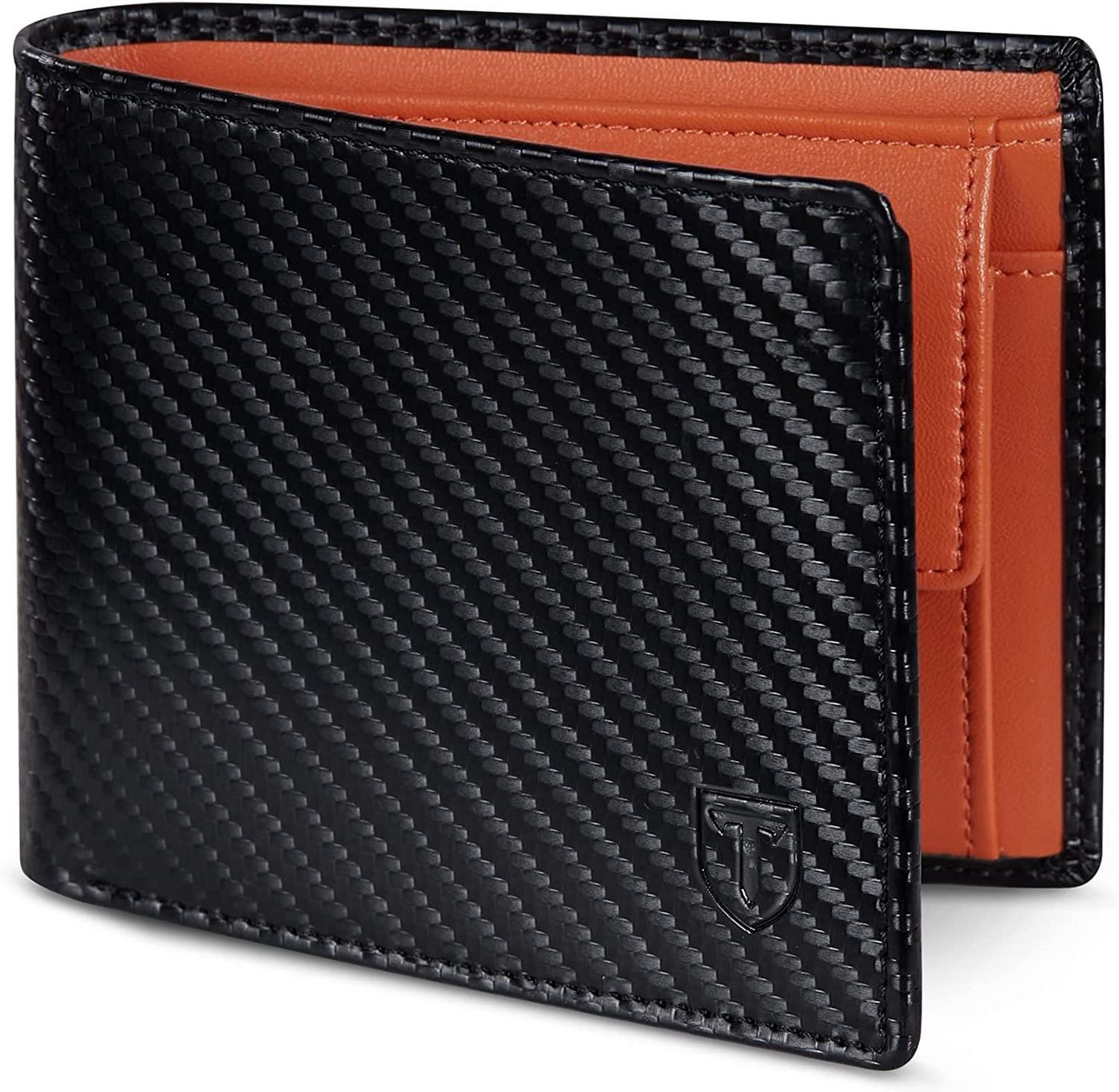TEEHON Geldbörse Herren Leder Brieftasche Triple Fold Brieftasche Coin Purse, Geldbeutel mit RFID Schutz von TEEHON