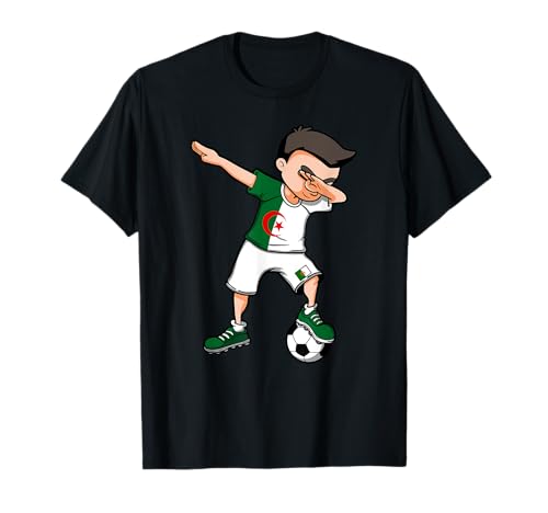 Dabbing Fußball Boy Algerien Trikot Algerien Fußball Fans T-Shirt Dabbing Fußball Boy Algerien Trikot Algerien Fußball Fans T-Shirt von Teeisle Algeria Soccer