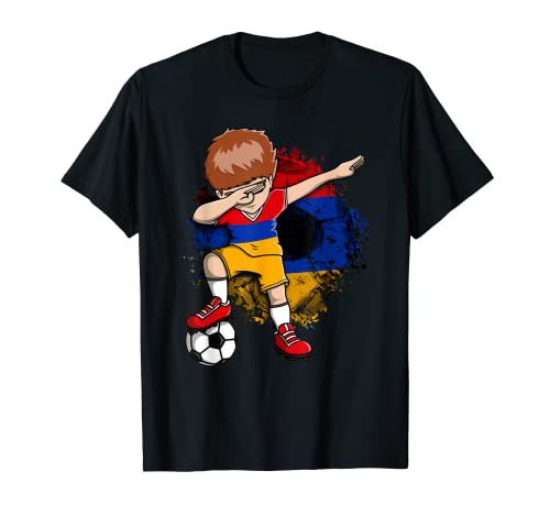 Dabbing Soccer Boy - Armenien Trikot Armenian Football Fans T-Shirt von Teeisle Armenia Soccer