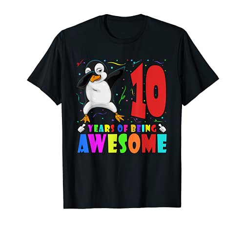 10. Geburtstag Party Dabbing Pinguin 10 Jahre alt Mädchen Jungen T-Shirt 10. Geburtstag Party Dabbing Pinguin 10 Jahre alt Mädchen Jungen T-Shirt von Teeisle Awesome 10th Birthday Clothing