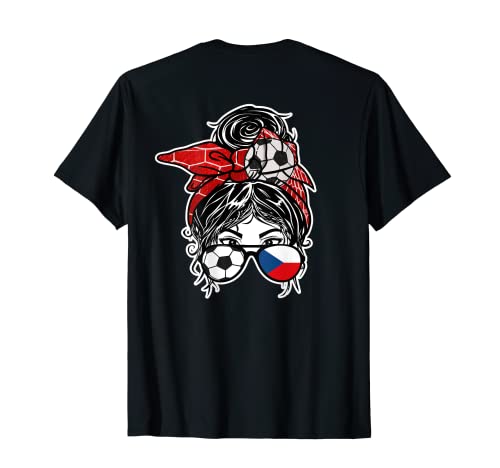 Messy Bun Hair Tschechische Fußball-Mädchen Tschechische Republik Fan-Trikot T-Shirt Messy Bun Hair Tschechische Fußball-Mädchen Tschechische Republik Fan-Trikot T-Shirt von Teeisle Czech Republic Soccer