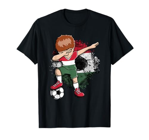 Dabbing Soccer Boy - Ungarn-Trikot Ungarische Fußball-Fans T-Shirt Dabbing Soccer Boy - Ungarn-Trikot Ungarische Fußball-Fans T-Shirt von Teeisle Hungary Soccer