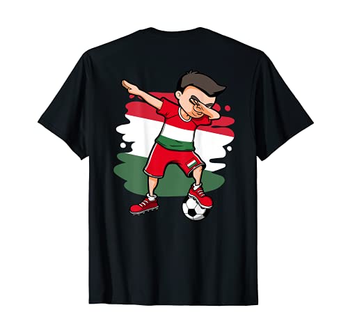 Dabbing Soccer Boy Ungarn Trikot ungarische Fußballliebhaber T-Shirt von Teeisle Hungary Soccer
