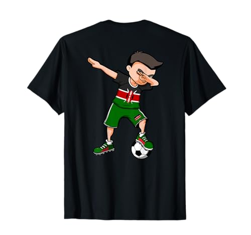 Dabbing Fußball Boy Kenya Trikot Kenia Fußballliebhaber Sport T-Shirt von Teeisle Kenya Soccer