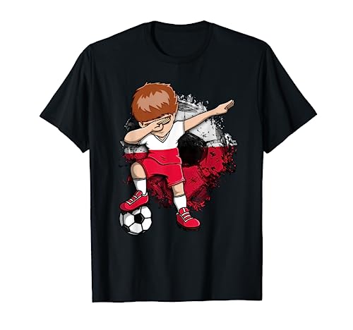 Dabbing Fußball Jungen Polen Trikot Polen Fußball Fans Sport T-Shirt von Teeisle Poland Soccer