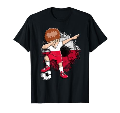 Dabbing Fußball Jungen Polen Trikot Polen Fußball Fans Sport T-Shirt von Teeisle Poland Soccer